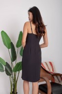 Joash Knot Midi Dress in Black (MY)