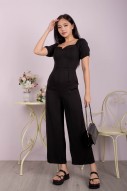 Karis Notched Jumpsuit in Black (MY)