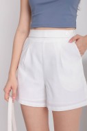 Vesper Ruched Basic Crop Top in Steel Blue (MY)