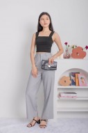 Vesper Ruched Basic Crop Top in Black (MY)