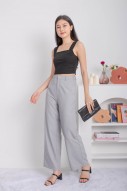 Vesper Ruched Basic Crop Top in Black (MY)