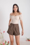 Minnie Padded Sweetheart Top in Cream (MY)