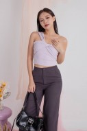 Ruki One Shoulder Knot Top in Pale Lilac (MY)