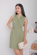 Caius Sash Blazer Dress in Pistachio (MY)