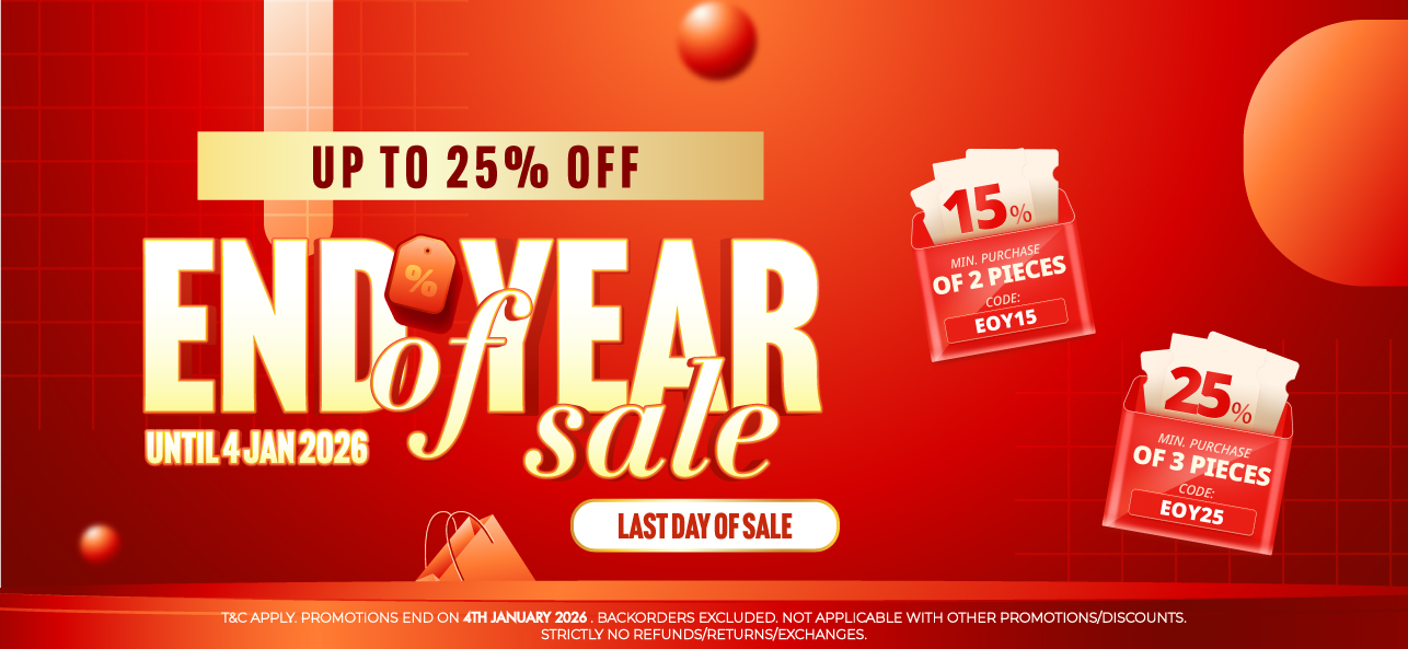 Last Day of our End of Year Sale! Up to 25% off selected designs